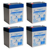 Power Sonic PS-1250 12V 5AH SLA Battery 12 Volt F2 Terminal - 4 Pack