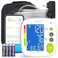 GreaterGoods Bluetooth Full Set Blood Pressure Monitor Cuff and Kit, Carrying Case, Batteries, Plug, Cuff, Monitor, Free App for Your iPhone and Android (Full Kit)