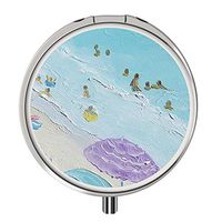 Pill Cases Metal,Custom Round Medecine Case Medecine Bottle Mini Travel Pill Vitamin Decorative Box Case Holder