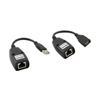 RJ45 Cat Cable Extension Cable USB 2.0 Extender Over RJ45 Cat5 Cat 5e Cat6 Cable Extension Cable Connector Adapter Kit