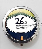 BlackKey 26.2 Marathon Running 3-Compartment Decorative Pocket Gift Box Case Organizer for Pill, Color 1 -432