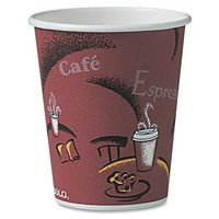 Solo Cup OF10BI0041 Bistro Design Hot Drink Cups, Paper, 10oz, Maroon, 300/Carton