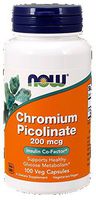 NOW  Chromium Picolinate 200mcg, 100 Capsules (Pack of 2)