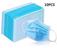 Disposable Face Mask Protective Cotton Anti Dust Mask Windproof Three Layer Mask Eye Mask for Earloop (10Pcs)