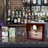 Lotuny Cigar Humidor, 24 x 24 x 24cm 4 Layer Drawers Medium Cigar Cabinet, Quality Cedar Wood Lined Travel Cigar Box with Hygrometer and Humidifier, Holds pp to 100 Cigars Contribution