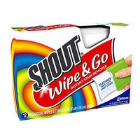 Shout Wipes - Portable Stain Treater Towelettes Pack of 2, 24 Wipes Count, Multicolor