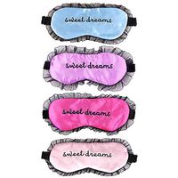 ACTLATI Silk Sleep Eye Mask Breathable Eyelashes Blindfold with Elastic Strap Soft Eye Cover for Night Sleeping, Travel, Nap (Pink+Light Blue+Purple+Rose Red)