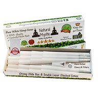 Natural Mystic Pre Rolled Cones King Size Organic Pre-Rolled 40 Count Cones Rolling Paper Cone with Filter Tips White Prerolled Raw Extract Smoking Slow and Even Burn Control Loader Funnel