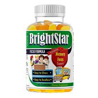 Brain Focus and Attention Gummies with Fish Oil Concentrate and DHA, Great Taste Calming Formula for Your Kids, School Study Intelligence, Non-Stimulant, Non-Habit Forming Formula