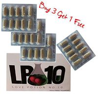 LP10 BUY 3 GET 1 FREE #1 Natural Male Enhancer & Testosterone Booster (10 Caps per pack), Works in Minutes, Lasts for Days