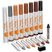 Furniture Marker Wood Filler Furniture Repair Kit Wood Markers Furniture Touch-Up Markers Stains Scratches Wood Floors Tables Wood Scratch Repair Pen Scratch Restore Kit Wood Markers Cover Ups 8PCS