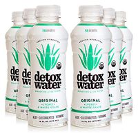 Detoxwater Prebiotic Aloe Water - Original (Lychee & White Grape) 16 Fluid Ounces, Pack of 6