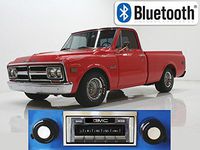 Custom Autosound Stereo + BLUKIT Compatible with 1967-1972 GMC Truck, USA-630 II Bluetooth Enabled High Power 300 watt AM FM Car Stereo/Radio