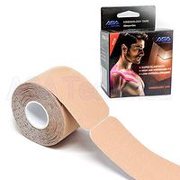 ASATechmed Kinesiology Therapeutic Sports Tape, 20 Precut 10 inch Strips, Beige, Latex Free, Water Resistance, Pro & Olympic Choice (Tan)