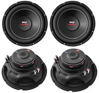 4) PYLE PLPW12D 12" 6400W 4 Ohm Black DVC Car Stereo Power Audio Subwoofers