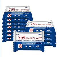 （12 Pack， 120 Sheets）Wet Wipes, 75% Alcohol Wet Wipes, Protable Cleaning Wet Wipes for Household, Travel, Office, Electronics, Hand Cleaning Care Wet Wipes for Adults and Kids (Ship from USA)
