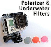 The Accessory Pro® Polarizer and Underwater Dive Filters compatible with all GoPro® Hero4 Hero3+ Hero3 cameras - 3 Pack