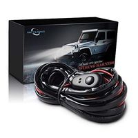 MICTUNING LED Light Bar Wiring Harness Off Road Power 40A Relay Fuse ON-Off Switch (2 Lead)