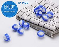 Washing Balls, JUSTDOLIFE Reusable Washing Balls Plastic Dryer Balls Magic Hair Fur Removal Laundry Balls to Save Clothes Washing and Drying Time (Blue&White)