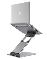 Nulaxy Laptop Stand, Ergonomic Sit to Stand Laptop Holder Convertor, Adjustable Height from 2.1" to 21", Supports up to 22lbs, Compatible with MacBook, All Laptops Tablets 10-17" - Space Grey