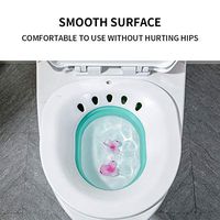 NTRA Sitz Bath for Toilet Seat, Foldable Postpartum Care Basin Portable Hanging Toilet Sitz Bath for Hemorrhoid Treatment That Soothes and Cleanse Vagina
