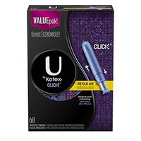 U by Kotex Click Compact Regular Unscented Tampons, 68 ct.