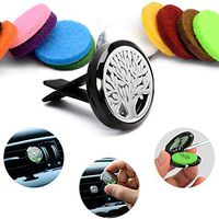 Gift for MoM, XIUDA Car Aromatherapy Essential Oil Diffuser Vent Clip with Tree and 12pc Washable Pads
