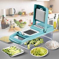 CURE SECRET Multifunctional Mandoline Slicer Cutter Handheld Chopper Grater for Garlic/Carrot/Potato/Tomato/Fruit
