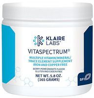 Klaire Labs VitaSpectrum Powder - Children's Multivitamin/Mineral with 23 Essential Nutrients in Berry-Pomegranate for Kids, No Copper, Iron, Gluten or Casein (30 Servings, 165 Grams)