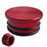 Dewhel Billet Turbo Resonator Plug Cover Cap For Chevy 2004.5-2010 Duramax Diesel LBZ LLY LMM (Red)