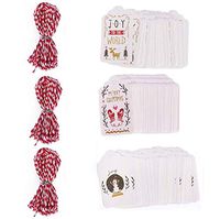 Hoocozi 150PCS Christmas Gift Tags Christmas Decoration Tag Kraft Gift Tags Hang Labels Christmas Gift Tag Labels Christmas Gift Labels