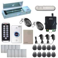 Visionis FPC-5658 One Door Access Control Outswinging Door 1200lbs Maglock with VIS-3005 Slim Outdoor IP68 Weatherproof Keypad/Reader Standalone EM 2000 Users Wireless Receiver with PIR Kit