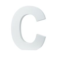 5.9"（L x4.9(H) x0.8(W) 15x12.5x2cm Wall Letters Marquee Alphabet C Wood Wooden Number DIY Block Words Sign Hanging Decor Letter for Home Bedroom Office Wedding Party Decor White