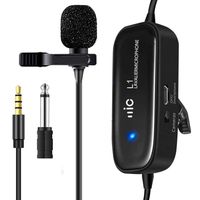 Lavalier Microphone Omnidirectional Electret Condenser with 236 Inch/6m Cable- Perfect Clip-on Lapel Mic for Phone Computer DSLR Camera in Recording YouTube Video Interview Podcast (L1) - ZHUOSHENG