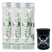 Herb Airtight Container Fresh Kettle with Organic Natural Hemp Wraps Vegan Non-GMO 3 Count DC Crafts Nation - Jolly Roger