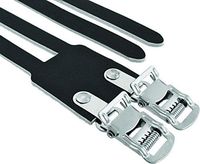 Action Leather Double Black Toestrap