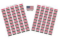 Made in USA! 100 Country Flag 1.5" x 1" Self Adhesive World Flag Scrapbook Stickers, Two Sheets of 50, 100 International Sticker Decal Flags Total (Yemen)