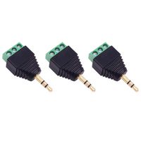 Fancasee (3 Pack) 3.5mm Replacement Repair Plug Jack TRS 3 Pole Stereo Male Plug 1/8" 3.5mm Solderless Terminal Audio Cable Connector for Headphone Headset Earphone Cable Repair