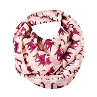 Theoylos Women's Scarf Solid Color Cat Print Neck Scarf Ladies Lightweight Airy Soft-Touch Everyday Scarf Red