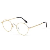 Cyxus Vintage Retro Blue Light Filter Glasses Round Anti Eyestrain Redness Metal Frame (8702T06,Gold Frame)