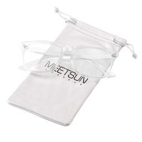 MEETSUN Blue Light Blocking Glasses, Anti Eye Strain Headache (Sleep Better),Computer Reading Glasses UV400 Transparent Lens (Clear Frame Lens,53)