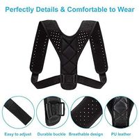 DIY Therapy Posture Corrector for Men and Women, PT Recomended - Adjustable Upper Back Brace for Clavicle Support and Providing Pain Relief from Neck, Back and Shoulder (Universal) (Black, 43"-60")