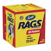All States Scott White Shop Rags in A Box - 200 Sheets