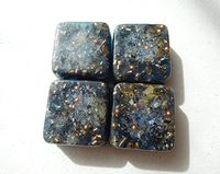 44 Light Blue Steel Mini Cube Tower Busters Crystal Orgone Generator Energy Accumulator 7.83/432/528Hz/Advance Harmonics Many Beautiful Ingredients and Colors!! (44)