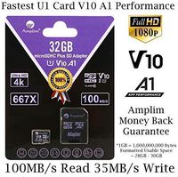 TF Memory Card 32GB Micro SD SDHC Card Plus Adapter, Amplim 32 GB MicroSDHC Ultra High Speed 667X 100MB/s UHS-1 for Cell Phone, Tablet, Camera, 3DS, Fire MicroSD HC Flash (V10 A1 Class 10 U1 UHS-I)