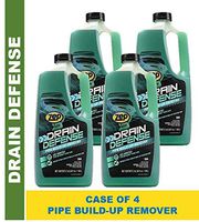 Zep Drain Defense Pipe Build Up Remover 64 Ounces ZLDC64 (Case of 4) Professional Strength