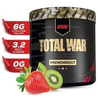 Redcon1 - Total War Preworkout Powder - Strawberry Kiwi - 30 Servings - Insane Energy, Laserlike Focus, Insane Endurance