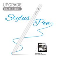 Stylus Pen for Touch Screens - Rechargeable Fine Point Capacitive Stylus Pen for Apple iPad Pro/iPad Air/iPhone Series, Samsung(Galaxy Note 8/9 etc.), Huawei,HTC,No Need Pairing (White)