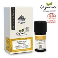 Aroma Tierra Organic Helichrysum (Immortelle) Essential Oil (France) - 100% Pure, Natural, Certified Organic by ECOCERT (5ml)