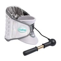 FGSJEJ Inflatable Cervical Vertebra Tractor, Unisex Home Physiotherapy Neck, Neck Correction Instrument, Adult Stretch Neck Support (Color : Gray, Size : One Size)